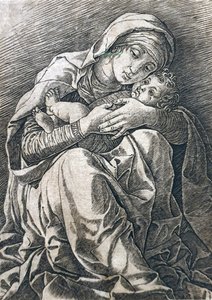 A Szűzanya és gyermeke alkotó: Andrea Mantegna