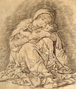 Szűz és gyermek. alkotó: Andrea Mantegna