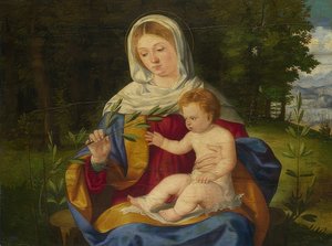 Madonna és a gyermek olajággal. 1515 körül
