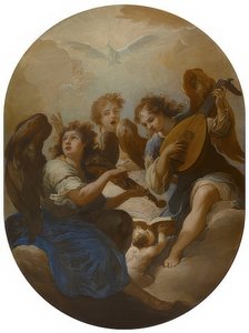 Három angyal zenél. 1720 előtt