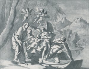 A többi az egyiptomi repülésen, 1740-71. alkotó: Andrea Scacciati