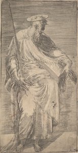 Szent Pál kardot és könyvet tartva, Krisztustól és az apostoloktól, 1540-63.