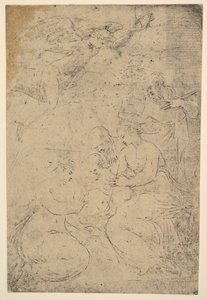 Szent Katalin misztikus házassága, kb. 1550. alkotó: Andrea Schiavone