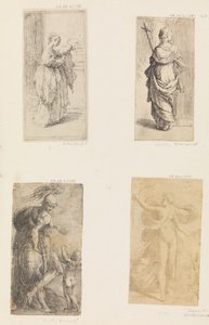 Két nő, Mars és Ámor, Diana, kb. 1536-38. alkotó: Andrea Schiavone