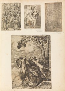 Szűz és gyermek, a körülmetélés, Mózes megmentette a Nílusból, kb. 1542-46.