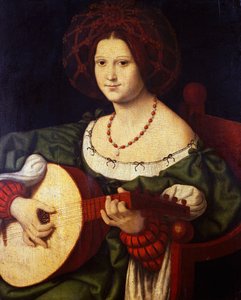 A lantos, Andrea Solario (kb. 1465-1524), olaj, vászon, 64x52 cm. Olaszország