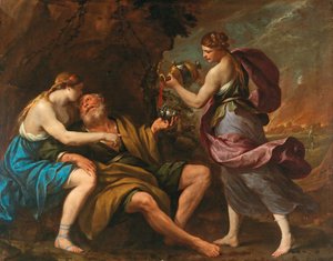 Lót és lányai, 1650-es évek.