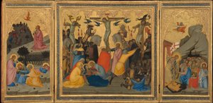 Jelenetek Krisztus szenvedéséből: Agónia a kertben, a keresztre feszítés..., 1380-as évek.