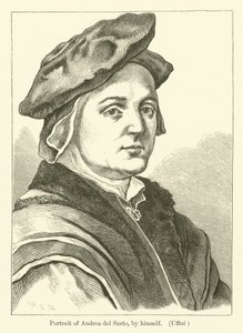 Andrea del Sarto olasz festő önarcképe (metszet) alkotó: Andrea del (after) Sarto