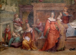 A Szűz születése (Részletfreskó alkotó: Andrea del Sarto