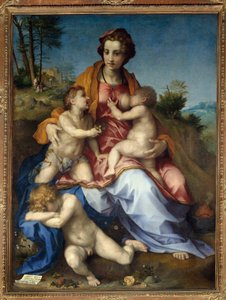 Andrea del Sarto (1486-1531) Charite festménye 1518 V. 1,85 x 1,37 m. Párizs. alkotó: Andrea del Sarto