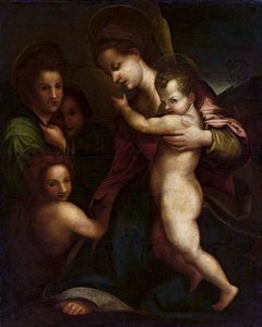 Madonna a gyermek Jézussal és Szent Jánossal alkotó: Andrea del Sarto