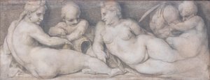 Jelenet klasszikus stílusú figurákkal alkotó: Andrea del Sarto