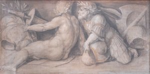 Jelenet klasszikus stílusú figurákkal alkotó: Andrea del Sarto
