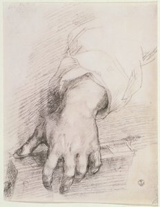 A Hárfa Madonna kezének tanulmánya (kréta, papír) alkotó: Andrea del Sarto