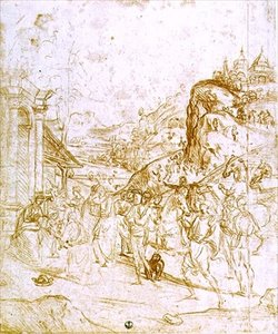 A mágusok imádása (kréta papíron) alkotó: Andrea del Sarto