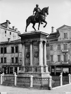 Bartolomeo Colleoni condottiere (1400-75) lovas szobra (bronz) (f / w fotó)