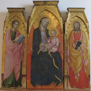 madonna gyermekkel szentek között