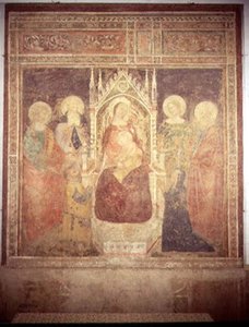 Madonna és gyermek SS -sel. Elia, Keresztelő János, Nicolas és Leonard (freskó)
