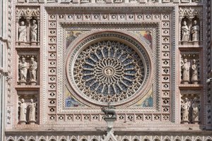 Rózsaablak, Santa Maria Assunta katedrális, Orvieto, Umbria, Olaszország