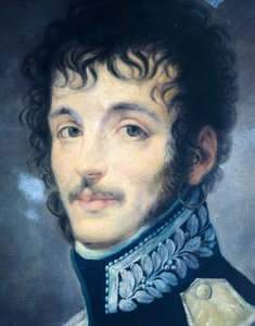 Teodoro Lechi gróf az olasz hadsereg királyi gárdájának egyenruhájában, Andrea Appiani, részlet alkotó: Andrea the Elder Appiani
