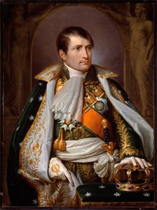 Napóleon Bonaparte portréja olasz király jelmezében (olaj, vászon