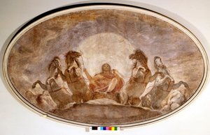Apollo szekere. Andrea Appiani (1754-1817). Festmény. Pinacoteca de Brera. Milánó alkotó: Andrea the Elder Appiani