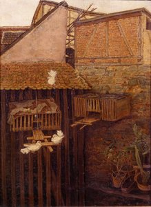 Sarok egy udvarban alkotó: Andreas Achenbach