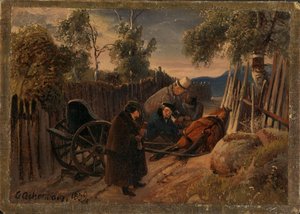 Kocsibaleset alkotó: Andreas Achenbach