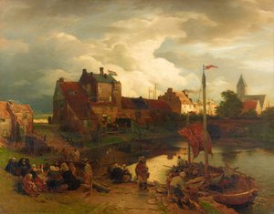 Oostende alkotó: Andreas Achenbach