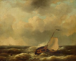 Tengerparti táj alkotó: Andreas Achenbach