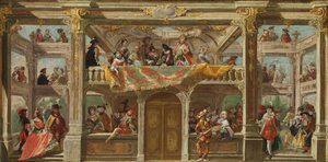 Álarcosbál Csehországban, kb. 1748. alkotó: Andreas Altomonte