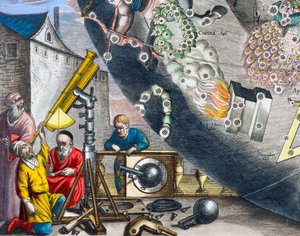 Csillagászok távcsövön keresztül, 1660-1661 alkotó: Andreas Cellarius