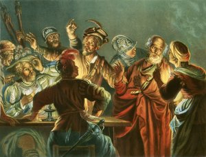 Péter megtagadja Krisztust alkotó: Andreas Cellarius