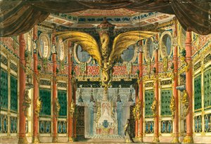 Színpadterv D. Auber A bronzló című operájához, 1837