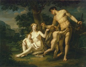 Ádám és Éva gyermekekkel egy fa alatt, 1803 alkotó: Andrei Ivanovich Ivanov