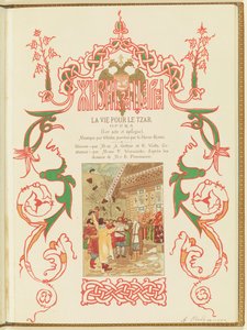 Műsor M. Glinka Élet a cárnak című operájához, 1896.