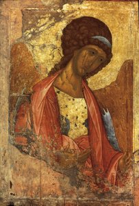 Mihály arkangyal (orosz ikon), Andrej Rubljov vagy Andrej Rubljov (1360-1430) 1410 és 1420 között festette (fára festett)