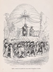 Utána bejött a szörnyű csípésekkel felfegyverzett őrök teste a Scenes from the P..., kb. 1837-47.