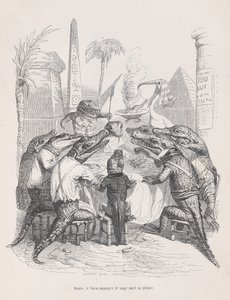 Barátaim, a bölcs arra helyezi a dicsőségét, hogy jókat eszik a Jelenetek a magánéletből..., kb. 1837-47.