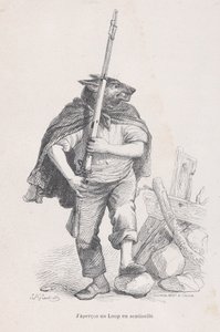 Láttam egy farkast őrt állni a Jelenetek az állatok magán- és közéletéből..., kb. 1837-47.