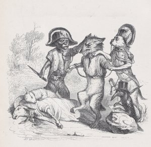 A támadás szerzője egy finom kis farkas a Jelenetek a közlegényből..., kb. 1837-47.