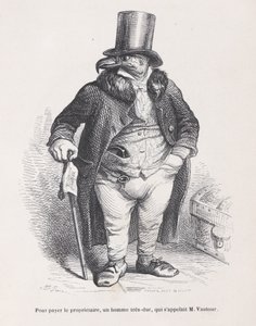 Fizetni a földesúrnak, egy nagyon kemény ember, akinek M. Vautour volt a neve a Scenes from t...-ből, kb. 1837-47.