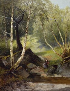A nyírfák között alkotó: Andrew Brandish Holte