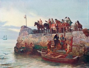 Elveszett ügy: Jakab menekülése a Boyne-i csata után alkotó: Andrew Carrick (after) Gow