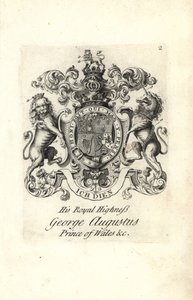George Augustus walesi herceg, később II. György angol király címere és címere