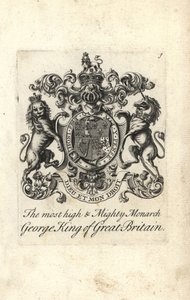 Nagy-Britannia legmagasabb és leghatalmasabb uralkodójának, I. György királyának címere és címere