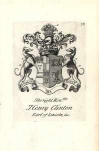 Henry Clinton, Lincoln 7. grófjának címere és címere alkotó: Andrew Johnston