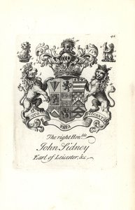 Jocelyn Sidney, Leicester 7. grófjának címere és címere alkotó: Andrew Johnston