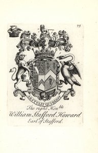 A tisztelt William Stafford Howard, Stafford 2. grófjának címere és címere
